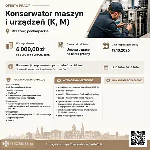 [ePraca] konserwator maszyn i urządzeń (K, M) - RZESZOWIAK.EU