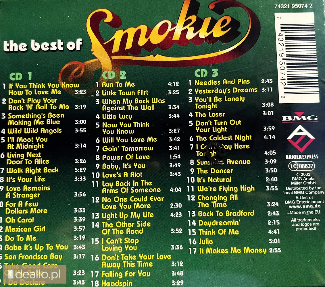 ⭐⭐⭐Polecam Nowy Album 3XCD Kultowego Zespołu SMOKIE - Zdjęcie 2 - WARSZAWIAK.EU