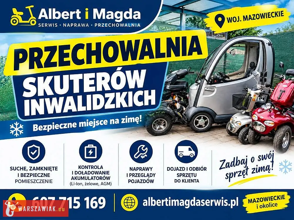 Przechowalnia i Serwis skuterów inwalidzkich / PRZECHOWALNIA NA ZIMĘ - Zdjęcie 1 - WARSZAWIAK.EU