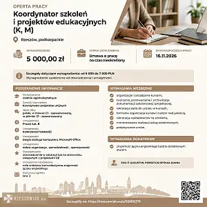 [ePraca] Koordynator szkoleń i projektów edukacyjnych (K, M) - DEALLO.PL